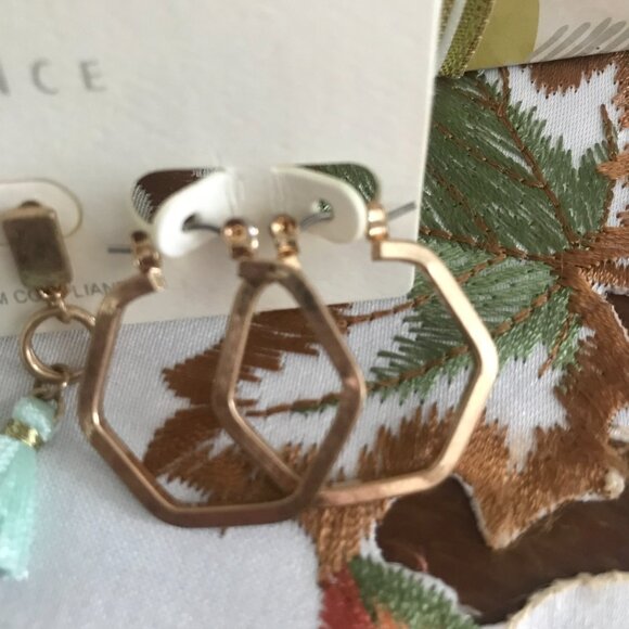 Influence Set of 3 Goldtone Earrings NEW with Tag - Picture 4 of 5